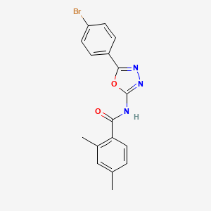 molecular formula C17H14BrN3O2 B2764983 N-[5-(4-bromophenyl)-1,3,4-oxadiazol-2-yl]-2,4-dimethylbenzamide CAS No. 905654-95-7