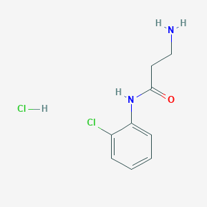 molecular formula C9H12Cl2N2O B2764986 3-amino-N-(2-chlorophenyl)propanamide hydrochloride CAS No. 1224170-58-4
