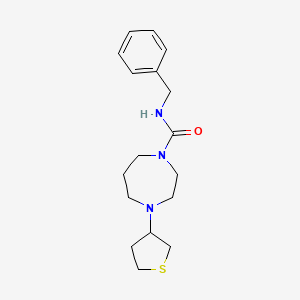 molecular formula C17H25N3OS B2764998 N-benzyl-4-(tetrahydrothiophen-3-yl)-1,4-diazepane-1-carboxamide CAS No. 2310156-22-8