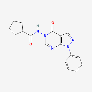 N-(4-oxo-1-phenyl-1H-pyrazolo[3,4-d]pyrimidin-5(4H)-yl)cyclopentanecarboxamide