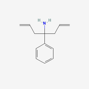 molecular formula C13H17N B2765004 4-Phenylhepta-1,6-dien-4-amine CAS No. 19243-52-8