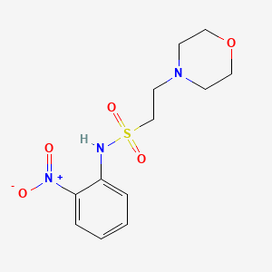 molecular formula C12H17N3O5S B2765015 2-(morpholin-4-yl)-N-(2-nitrophenyl)ethane-1-sulfonamide CAS No. 1797764-54-5