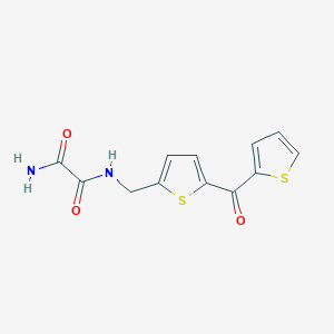 molecular formula C12H10N2O3S2 B2765022 N1-((5-(thiophene-2-carbonyl)thiophen-2-yl)methyl)oxalamide CAS No. 1797961-66-0