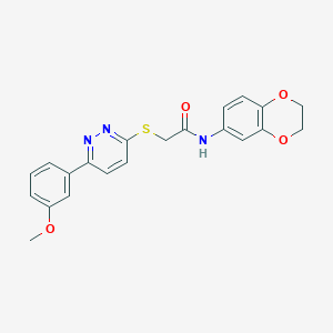 B2765023 N-(2,3-dihydro-1,4-benzodioxin-6-yl)-2-[6-(3-methoxyphenyl)pyridazin-3-yl]sulfanylacetamide CAS No. 893987-55-8