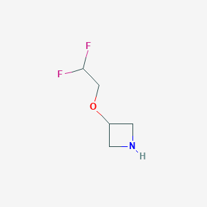 molecular formula C5H9F2NO B2765030 3-(2,2-Difluoroethoxy)azetidine CAS No. 1342279-77-9
