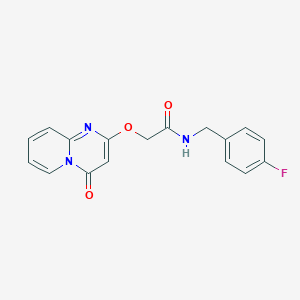 molecular formula C17H14FN3O3 B2765084 N-(4-fluorobenzyl)-2-((4-oxo-4H-pyrido[1,2-a]pyrimidin-2-yl)oxy)acetamide CAS No. 1105213-62-4