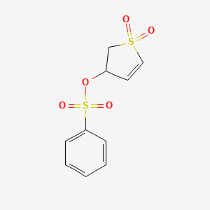 molecular formula C10H10O5S2 B2765092 1,1-Dioxo-3-2,3-dihydrothienyl benzenesulfonate 