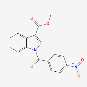 molecular formula C17H12N2O5 B2765110 Methyl 1-(4-nitrobenzoyl)-1H-indole-3-carboxylate CAS No. 393124-09-9