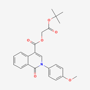 molecular formula C23H23NO6 B2765148 tert-butyl 2-[2-(4-methoxyphenyl)-1-oxo-1,2-dihydroisoquinoline-4-carbonyloxy]acetate CAS No. 1030096-05-9