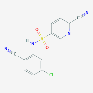 molecular formula C13H7ClN4O2S B2765181 N-(5-chloro-2-cyanophenyl)-6-cyanopyridine-3-sulfonamide CAS No. 1797309-50-2