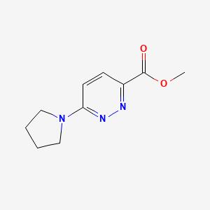 molecular formula C10H13N3O2 B2765203 Methyl 6-(pyrrolidin-1-yl)pyridazine-3-carboxylate CAS No. 927963-87-9