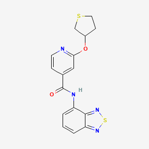 molecular formula C16H14N4O2S2 B2765204 N-(2,1,3-benzothiadiazol-4-yl)-2-(thiolan-3-yloxy)pyridine-4-carboxamide CAS No. 2034238-76-9