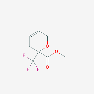 molecular formula C8H9F3O3 B2765235 methyl 2-(trifluoromethyl)-3,6-dihydro-2H-pyran-2-carboxylate CAS No. 134224-62-7