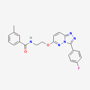 molecular formula C21H18FN5O2 B2765244 N-(2-((3-(4-fluorophenyl)-[1,2,4]triazolo[4,3-b]pyridazin-6-yl)oxy)ethyl)-3-methylbenzamide CAS No. 1021066-06-7