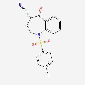 molecular formula C13H7ClN2O3 B2765248 5-Oxo-1-tosyl-2,3,4,5-tetrahydro-1H-benzo[b]azepine-4-carbonitrile CAS No. 68595-19-7