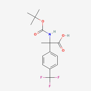 2-[(2-Methylpropan-2-yl)oxycarbonylamino]-2-[4-(trifluoromethyl)phenyl]propanoic acid