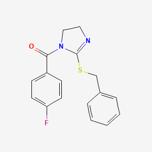 (2-(benzylthio)-4,5-dihydro-1H-imidazol-1-yl)(4-fluorophenyl)methanone