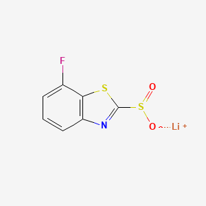molecular formula C7H3FLiNO2S2 B2765271 Lithium(1+) ion 7-fluoro-1,3-benzothiazole-2-sulfinate CAS No. 2172228-62-3