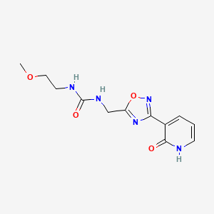 molecular formula C12H15N5O4 B2765323 1-(2-Methoxyethyl)-3-((3-(2-oxo-1,2-dihydropyridin-3-yl)-1,2,4-oxadiazol-5-yl)methyl)urea CAS No. 1903519-55-0