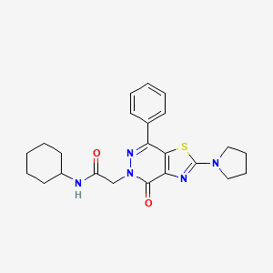 N-cyclohexyl-2-(4-oxo-7-phenyl-2-(pyrrolidin-1-yl)thiazolo[4,5-d]pyridazin-5(4H)-yl)acetamide