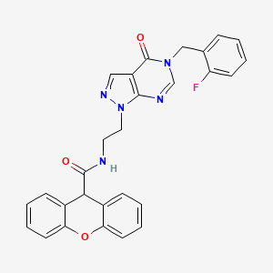 N-(2-(5-(2-fluorobenzyl)-4-oxo-4,5-dihydro-1H-pyrazolo[3,4-d]pyrimidin-1-yl)ethyl)-9H-xanthene-9-carboxamide