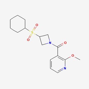 (3-(Cyclohexylsulfonyl)azetidin-1-yl)(2-methoxypyridin-3-yl)methanone