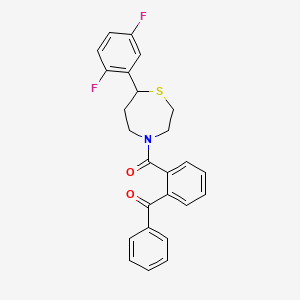 (2-Benzoylphenyl)(7-(2,5-difluorophenyl)-1,4-thiazepan-4-yl)methanone
