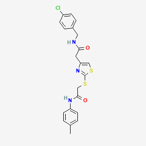 N-(4-chlorobenzyl)-2-(2-((2-oxo-2-(p-tolylamino)ethyl)thio)thiazol-4-yl)acetamide