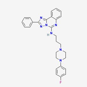 molecular formula C28H28FN7 B2765393 N-{3-[4-(4-Fluorophenyl)piperazin-1-YL]propyl}-2-phenyl-[1,2,4]triazolo[1,5-C]quinazolin-5-amine CAS No. 902908-17-2