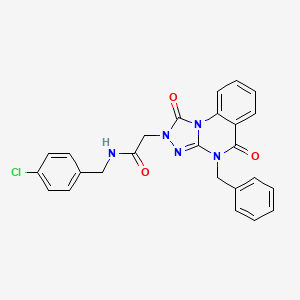 2-(4-benzyl-1,5-dioxo-4,5-dihydro-[1,2,4]triazolo[4,3-a]quinazolin-2(1H)-yl)-N-(4-chlorobenzyl)acetamide