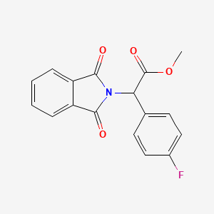 molecular formula C17H12FNO4 B2765399 MEthyl -2-(1,3-dioxoisoindol-2-yl)-2-(4-fluorophenyl)acetate CAS No. 2288708-45-0