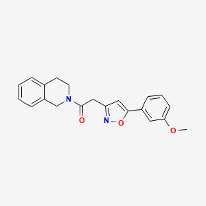 1-(3,4-dihydroisoquinolin-2(1H)-yl)-2-(5-(3-methoxyphenyl)isoxazol-3-yl)ethanone