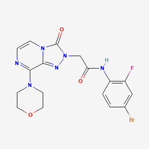 molecular formula C17H16BrFN6O3 B2765408 N-(4-BROMO-2-FLUOROPHENYL)-2-[8-(MORPHOLIN-4-YL)-3-OXO-2H,3H-[1,2,4]TRIAZOLO[4,3-A]PYRAZIN-2-YL]ACETAMIDE CAS No. 1185132-18-6