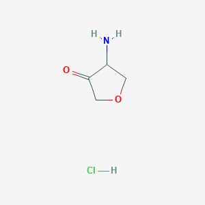 B2765409 4-Aminooxolan-3-one;hydrochloride CAS No. 2219375-43-4