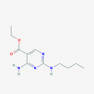 molecular formula C11H18N4O2 B276541 Ethyl 4-amino-2-(butylamino)-5-pyrimidinecarboxylate 