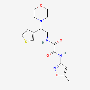 molecular formula C16H20N4O4S B2765414 N-(5-methyl-1,2-oxazol-3-yl)-N'-[2-(morpholin-4-yl)-2-(thiophen-3-yl)ethyl]ethanediamide CAS No. 946248-09-5