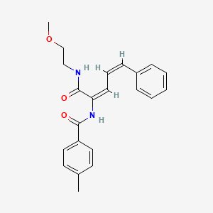 N-((2E,4Z)-1-((2-methoxyethyl)amino)-1-oxo-5-phenylpenta-2,4-dien-2-yl)-4-methylbenzamide