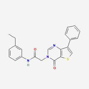 N-(3-ethylphenyl)-2-(4-oxo-7-phenylthieno[3,2-d]pyrimidin-3(4H)-yl)acetamide