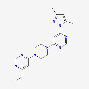 4-(3,5-Dimethylpyrazol-1-yl)-6-[4-(6-ethylpyrimidin-4-yl)piperazin-1-yl]pyrimidine
