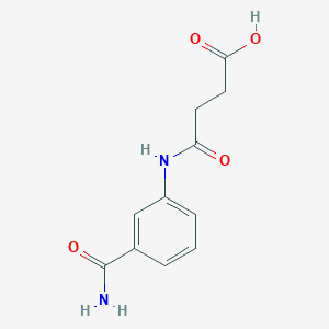 molecular formula C11H12N2O4 B2765458 N-(3-Carbamoyl-phenyl)-succinamic acid CAS No. 74182-38-0
