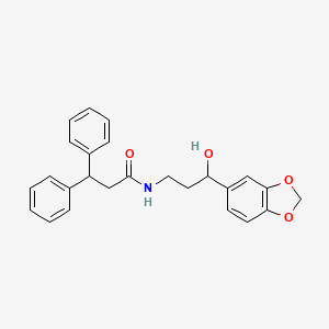 N-(3-(benzo[d][1,3]dioxol-5-yl)-3-hydroxypropyl)-3,3-diphenylpropanamide