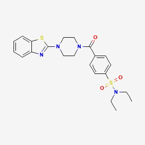 B2765483 4-(4-(benzo[d]thiazol-2-yl)piperazine-1-carbonyl)-N,N-diethylbenzenesulfonamide CAS No. 681156-87-6