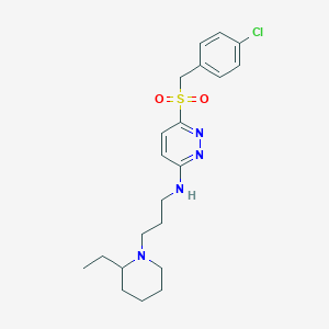 B2765510 6-((4-chlorobenzyl)sulfonyl)-N-(3-(2-ethylpiperidin-1-yl)propyl)pyridazin-3-amine CAS No. 1357888-65-3