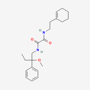 molecular formula C21H30N2O3 B2765551 N-[2-(cyclohex-1-en-1-yl)ethyl]-N'-(2-methoxy-2-phenylbutyl)ethanediamide CAS No. 1705336-28-2
