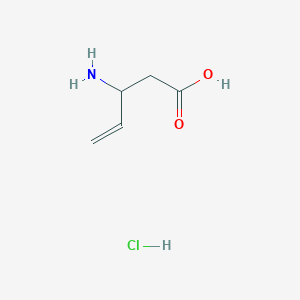 molecular formula C5H10ClNO2 B2765576 3-aminopent-4-enoic acid hydrochloride CAS No. 198822-05-8