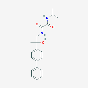 molecular formula C20H24N2O3 B2765581 N'-(2-{[1,1'-biphenyl]-4-yl}-2-hydroxypropyl)-N-(propan-2-yl)ethanediamide CAS No. 1396802-13-3