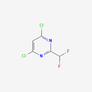 molecular formula C5H2Cl2F2N2 B2765620 4,6-Dichloro-2-(difluoromethyl)pyrimidine CAS No. 1816289-02-7