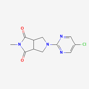 molecular formula C11H11ClN4O2 B2765664 5-(5-Chloropyrimidin-2-yl)-2-methyl-octahydropyrrolo[3,4-c]pyrrole-1,3-dione CAS No. 2415534-68-6