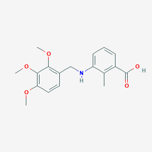 molecular formula C18H21NO5 B276567 2-Methyl-3-[(2,3,4-trimethoxybenzyl)amino]benzoic acid 