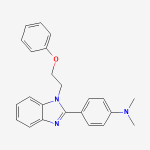 molecular formula C23H23N3O B2765671 N,N-dimethyl-4-(1-(2-phenoxyethyl)-1H-benzo[d]imidazol-2-yl)aniline CAS No. 433327-65-2